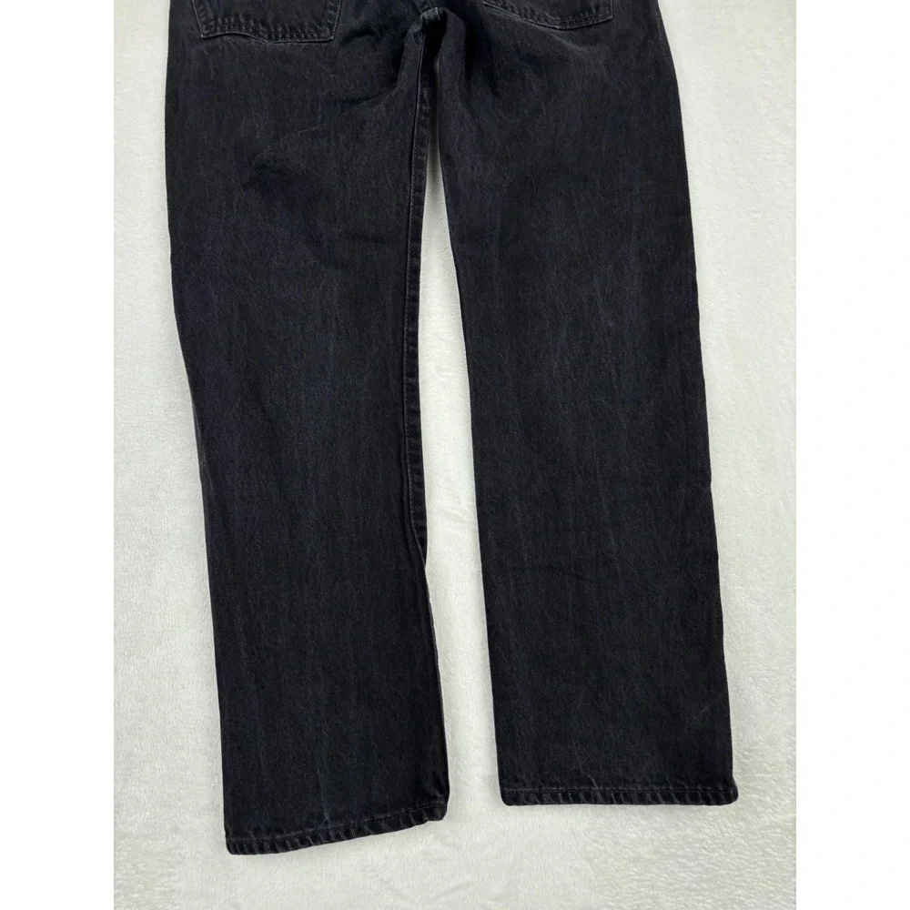 Levis 501 Mens 34x30 Jeans Fuzzy Black Washed Denim Grungy Fades